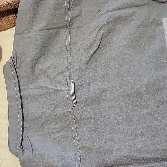 Ross&Freckle Men's 100% Cotton Chambray Standard fit Rolling-up Long Sleeve - Picture 13 of 14